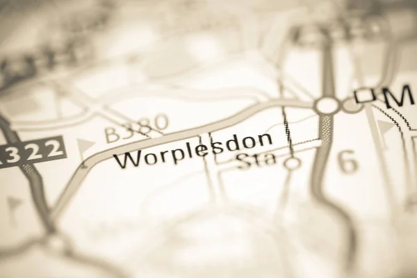 Worplesdon Sta Großbritannien Auf Einer Geografischen Karte — Stockfoto