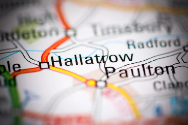 Халлатроу Велика Британія Географічній Карті — стокове фото