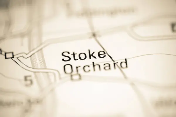 Stoke Orchard Zjednoczone Królestwo Mapie Geograficznej — Zdjęcie stockowe