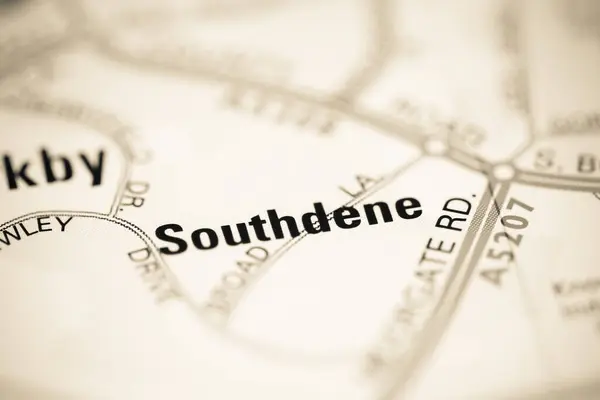 Southdene Una Mappa Geografica Del Regno Unito — Foto Stock