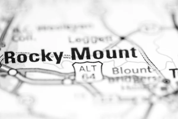 Rocky Mount. North Carolina. USA on a geography map