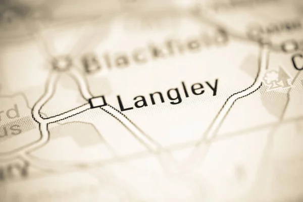 Langley Velká Británie Mapě Geografie — Stock fotografie