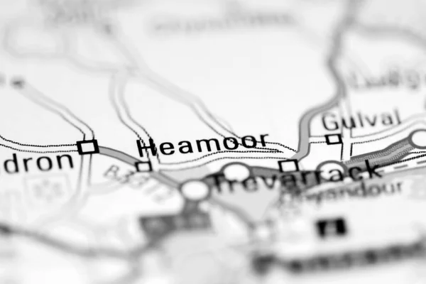 Heamoor Zjednoczone Królestwo Mapie Geograficznej — Zdjęcie stockowe