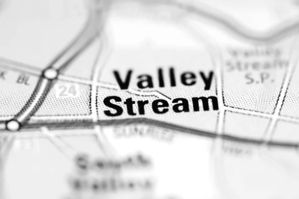 Abd Coğrafi Haritasında Valley Stream — Stok fotoğraf