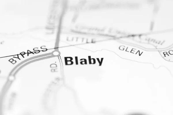 Blaby on a geographical map of UK