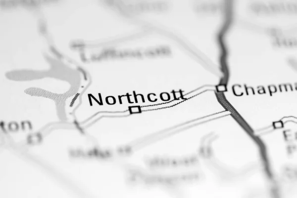 ノースコット 地理地図上のイギリス — ストック写真