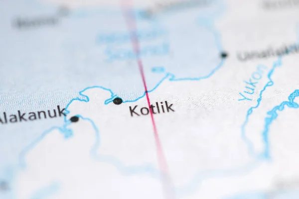 Kotlik Mapa Geográfico Dos Eua — Fotografia de Stock