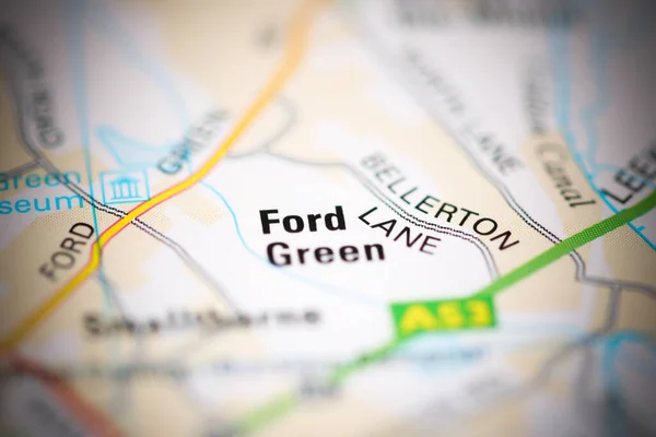 Ford Green on a geographical map of UK
