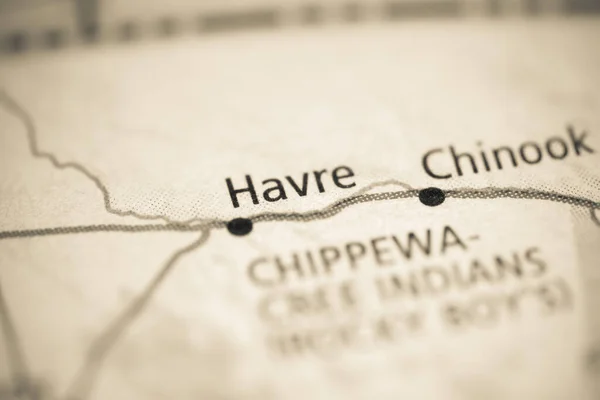 Havre Geografické Mapě Usa — Stock fotografie