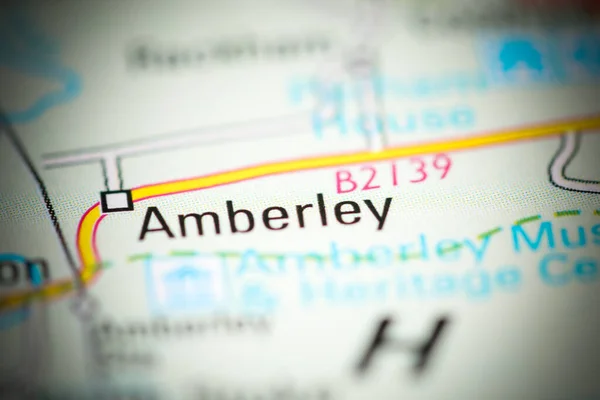 Amberley Velká Británie Mapě Geografie — Stock fotografie