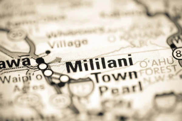 Mililani. Hawaii. USA on a geography map