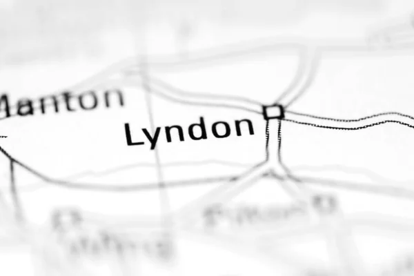 Lyndon Una Mappa Geografica Del Regno Unito — Foto Stock