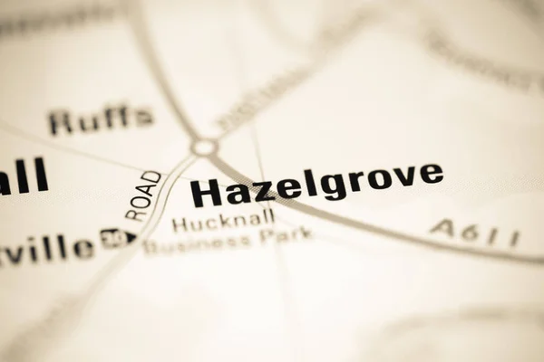 Hazelgrove Географической Карте Великобритании — стоковое фото