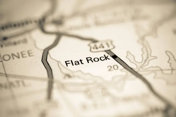 Flat Rock Georgia Eeuu Mapa Geográfico —  Fotos de Stock
