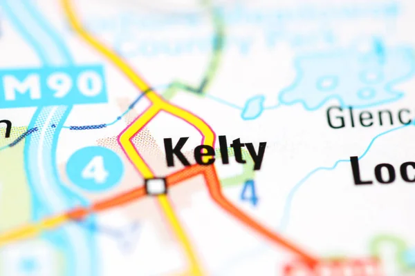 Kelty Mapie Geograficznej Wielkiej Brytanii — Zdjęcie stockowe