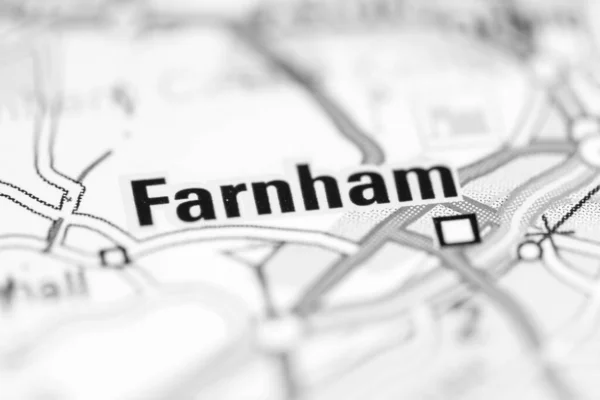 Farnham Regno Unito Una Carta Geografica — Foto Stock