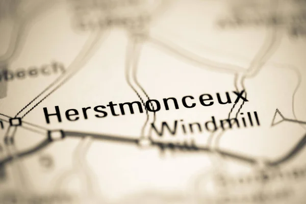 ハーストモンキューズ 地理地図上のイギリス — ストック写真