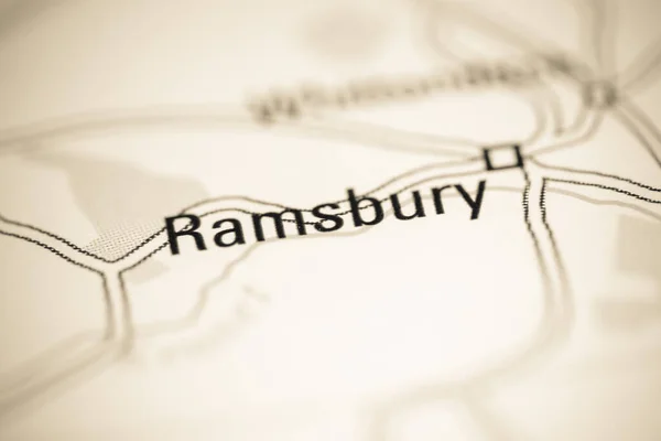 Рамсбері Велика Британія Географічній Карті — стокове фото