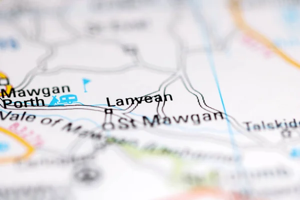 ランバン 地理地図上のイギリス — ストック写真
