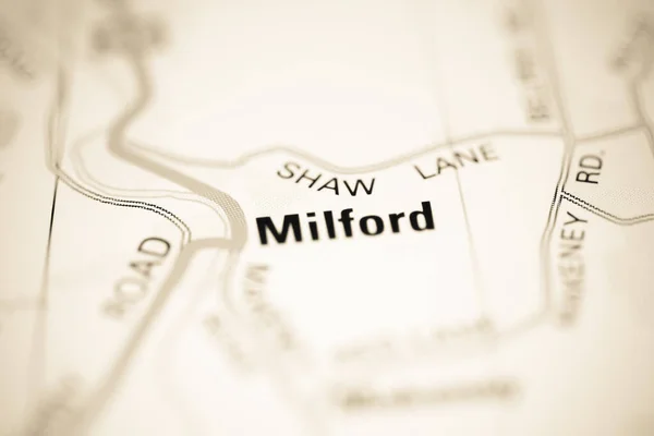 Milford Ngiltere Coğrafi Haritasında — Stok fotoğraf