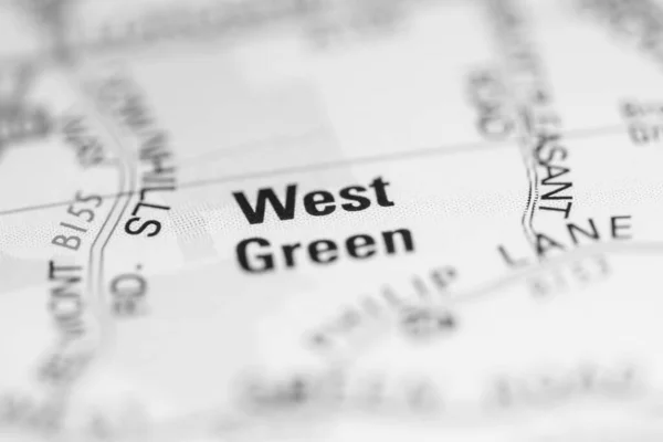 イギリスの地図上の西の緑 — ストック写真