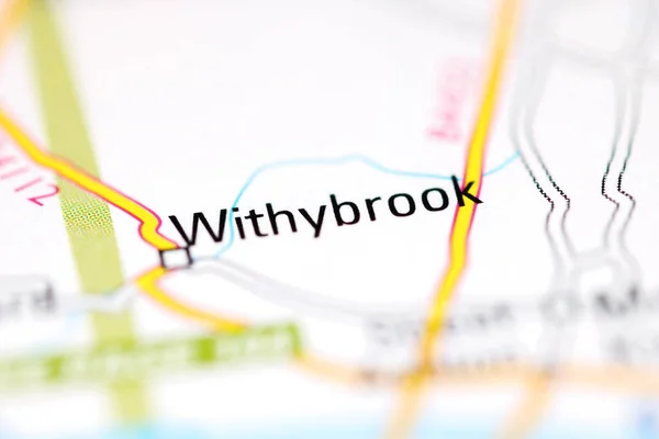 Whitybrook Географічній Карті Великої Британії — стокове фото
