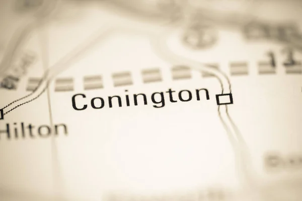 Coningtonban Egyesült Királyság Földrajzi Térképen — Stock Fotó