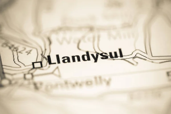 Llandysul 地理地図上のイギリス — ストック写真