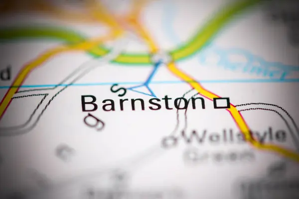 バーンストン 地理地図上のイギリス — ストック写真