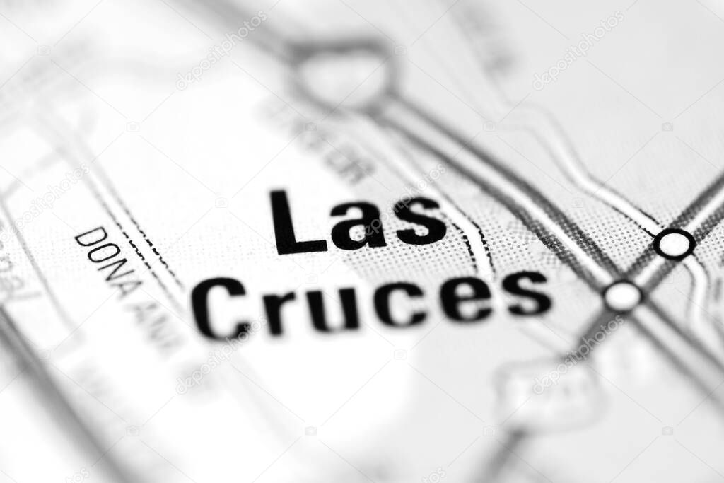 Las Cruces on a geographical map of USA