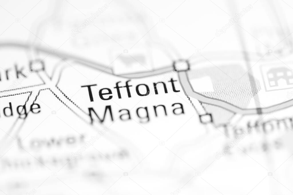 Teffont Magna. United Kingdom on a geography map