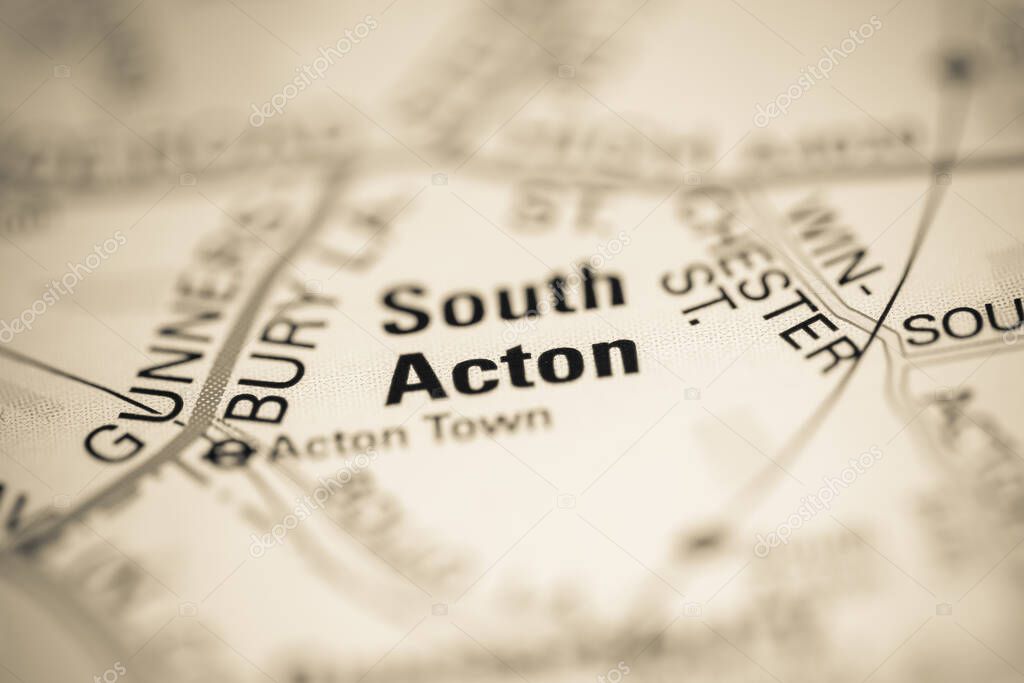 South Acton on a map of the United Kingdom