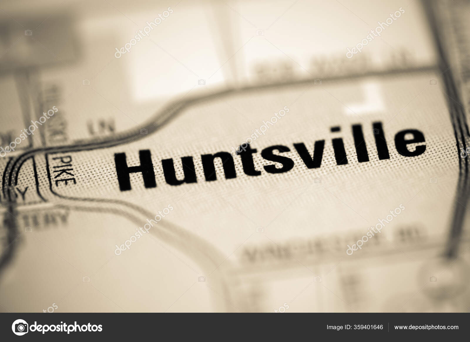 Huntsville Geographical Map Usa Stock Photo by ©aliceinwonderland2020 359401646
