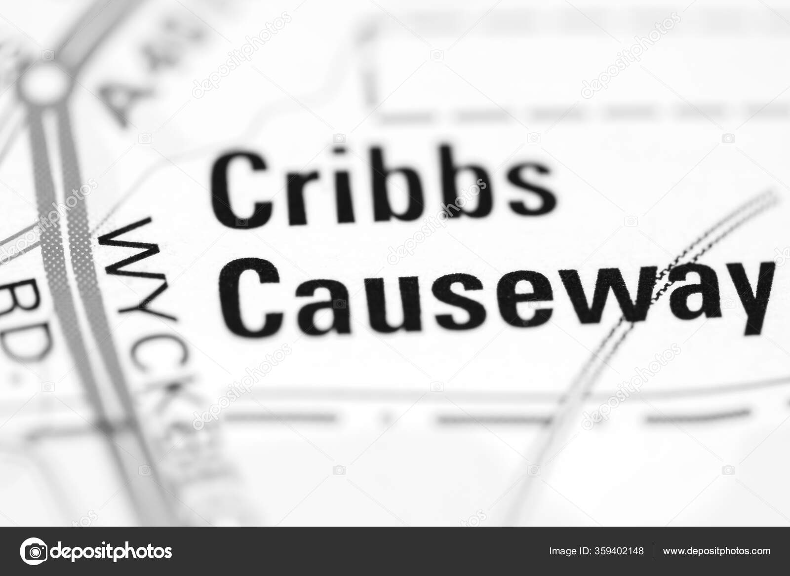 Cribbs Causeway Geographical Map Stock Photo by ©aliceinwonderland2020