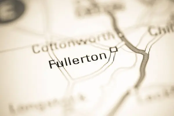 Фуллертон Велика Британія Географічній Карті — стокове фото