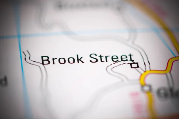 Calle Brook Reino Unido Mapa Geográfico — Foto de Stock