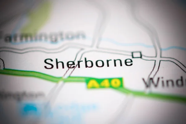 シャーボーン 地理地図上のイギリス — ストック写真