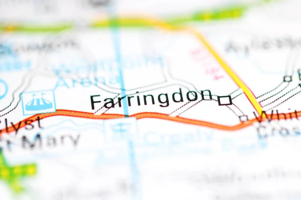 Farringdon Regno Unito Una Carta Geografica — Foto Stock