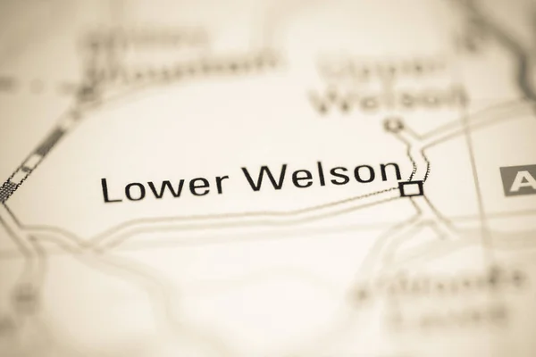 Lower Welson Reino Unido Sobre Mapa Geografia — Fotografia de Stock