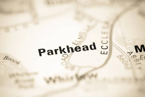 Parkhead Mapa Geográfico Reino Unido — Fotografia de Stock