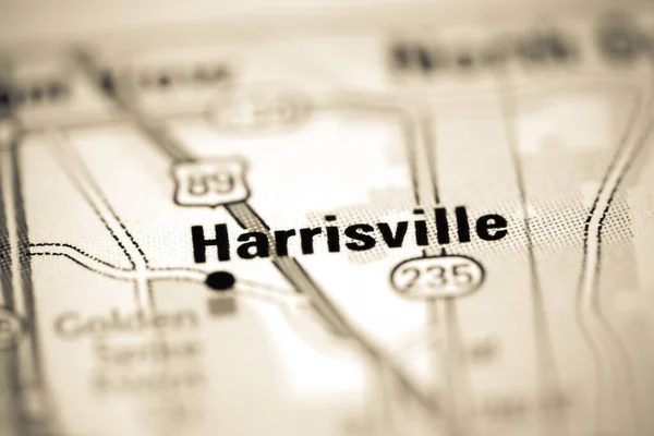 Harrisville Mapa Geográfico Dos Eua — Fotografia de Stock