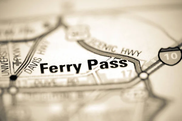 Ferry Pass Een Geografische Kaart Van Verenigde Staten — Stockfoto