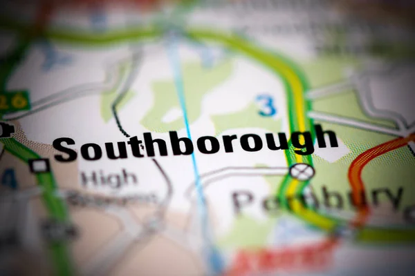 Zuidwijk Verenigd Koninkrijk Aardrijkskundekaart — Stockfoto