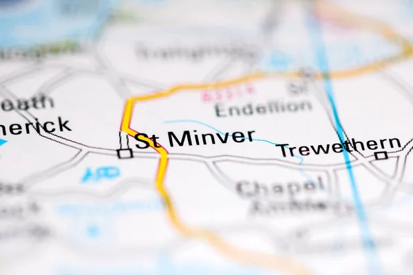 セント ミンバー 地理地図上のイギリス — ストック写真