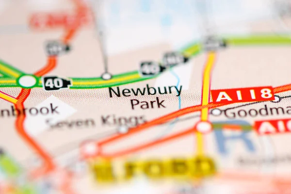 Newbury Park Reino Unido Sobre Mapa Geografia — Fotografia de Stock