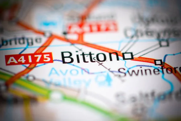 ビトン 地理地図上のイギリス — ストック写真