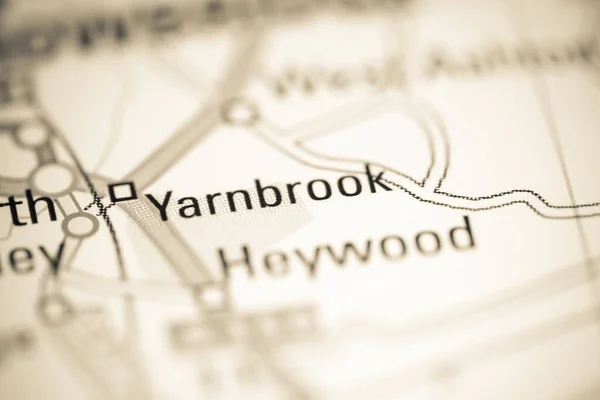 Yarnbrook Royaume Uni Sur Une Carte Géographique — Photo