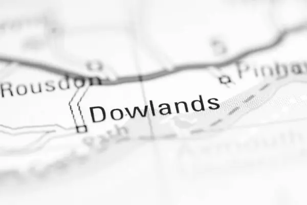ダウンランド 地理地図上のイギリス — ストック写真