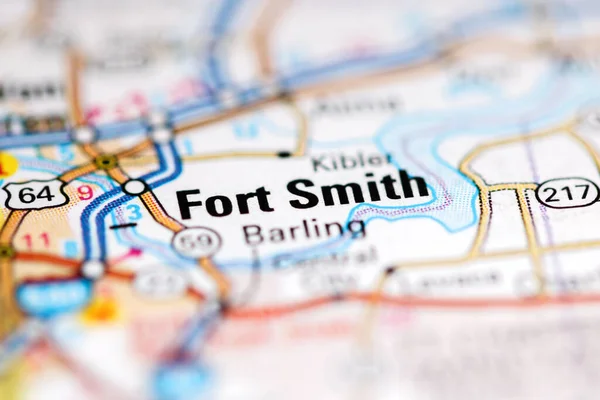 Форт Смит Арканзас Сша Географической Карте — стоковое фото