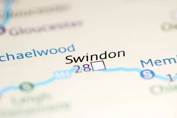 Swindon Zjednoczone Królestwo Mapie Geograficznej — Zdjęcie stockowe